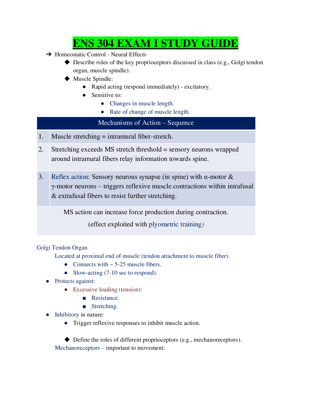 Preview image of ENS 304 EXAM 1 STUDY GUIDE document